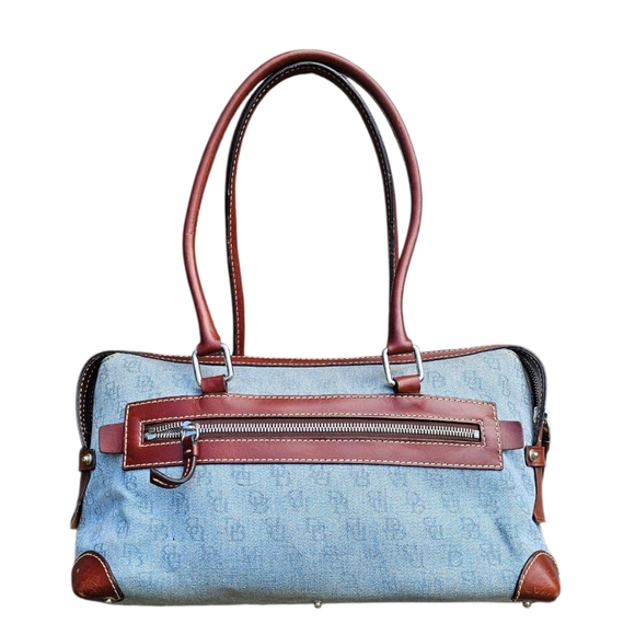 Dooney & Bourke Blue and Brown Shoulder Bag - Picture 8 of 11